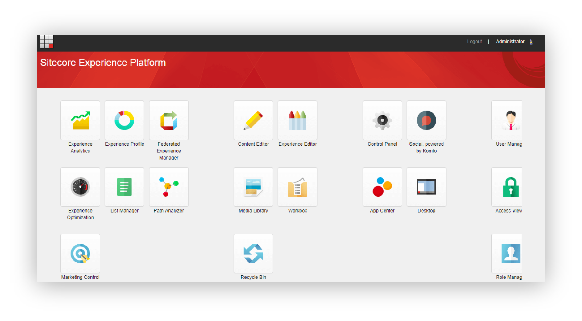 Sitecore dashboard