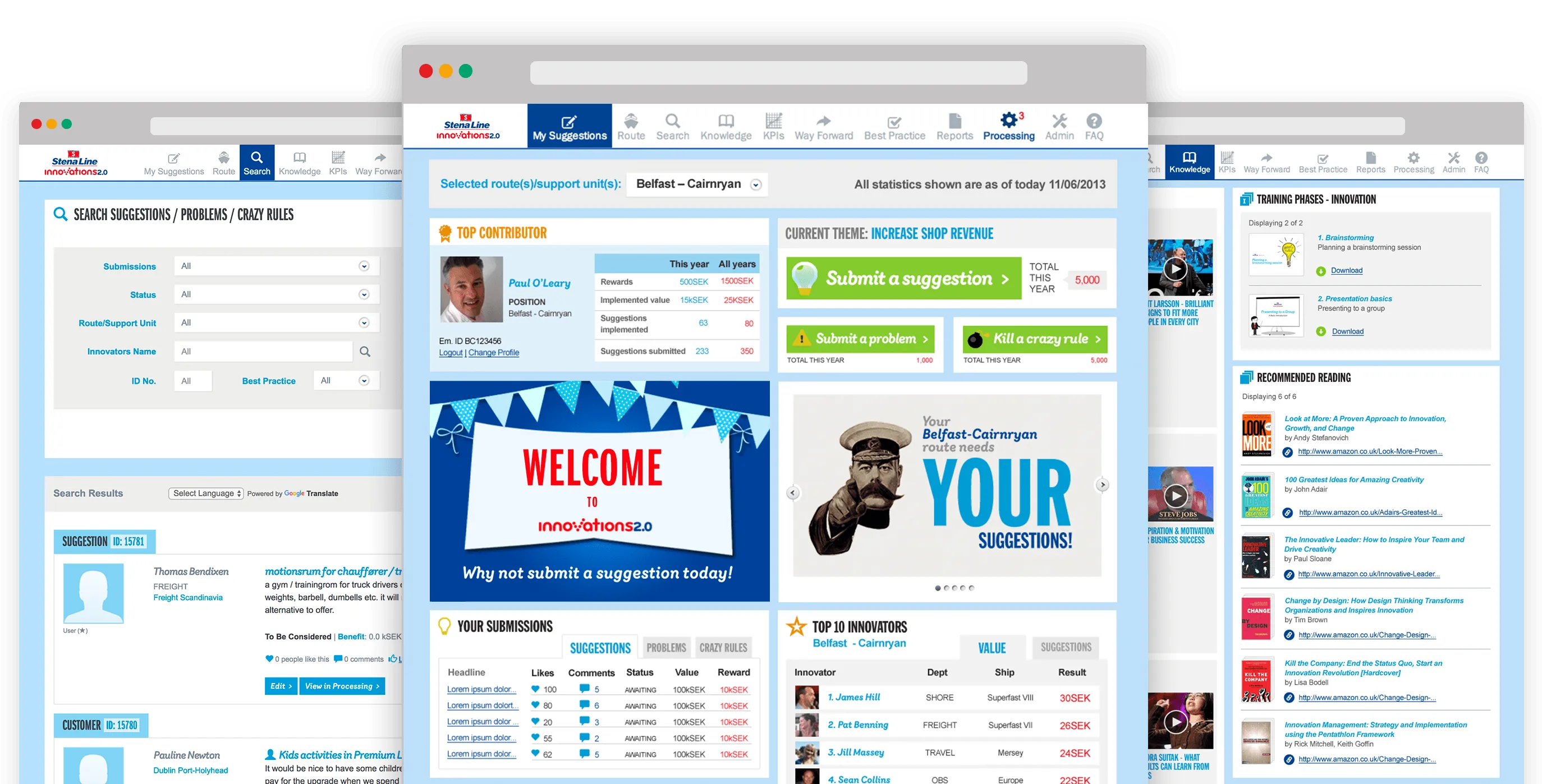 Stena Line Staff Innovations Application Responsive Window 1