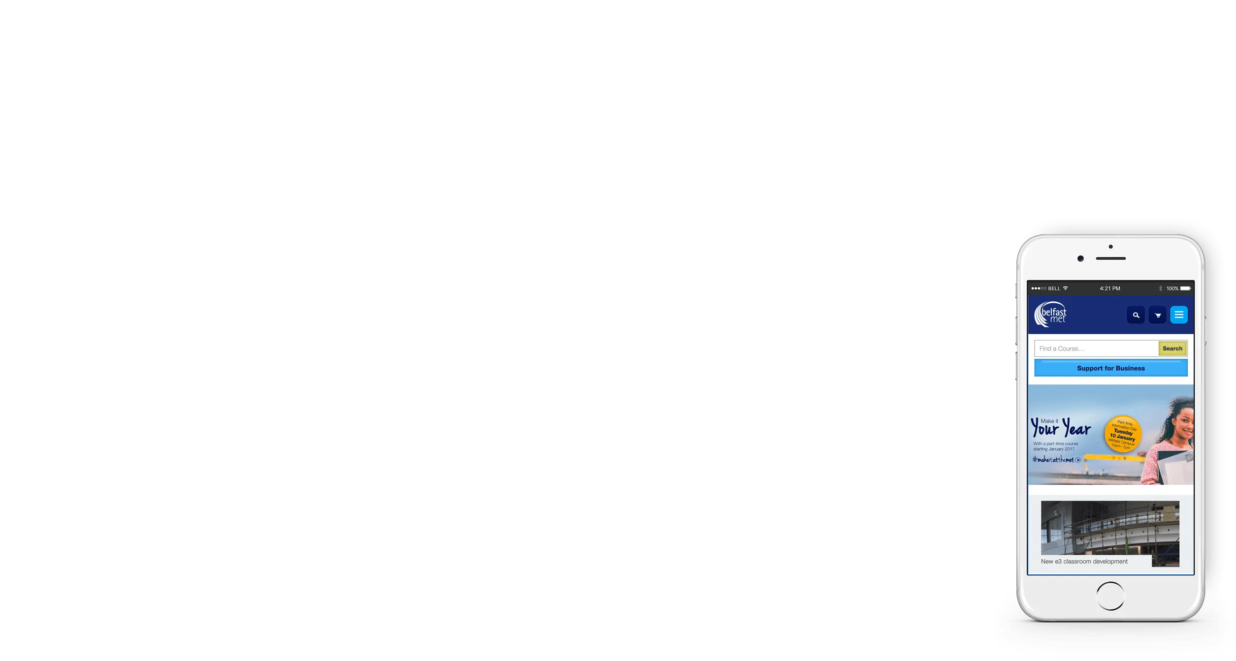 Belfast Met Website Development Responsive Mobile