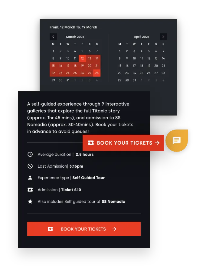 Titanic Panel 4 Booking System